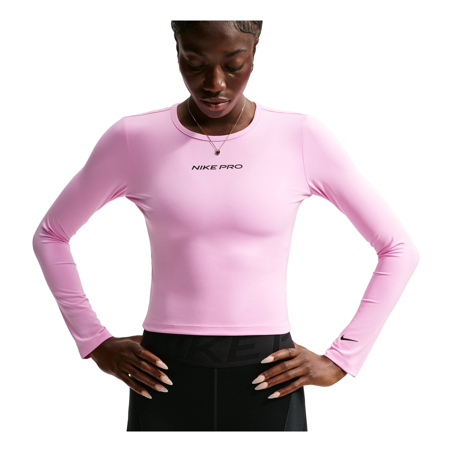 (WMNS) Nike x Keely Hodgkinson Pro Sculpt Dri-FIT T-Shirt 'Pink Rise Black' IM9970-621