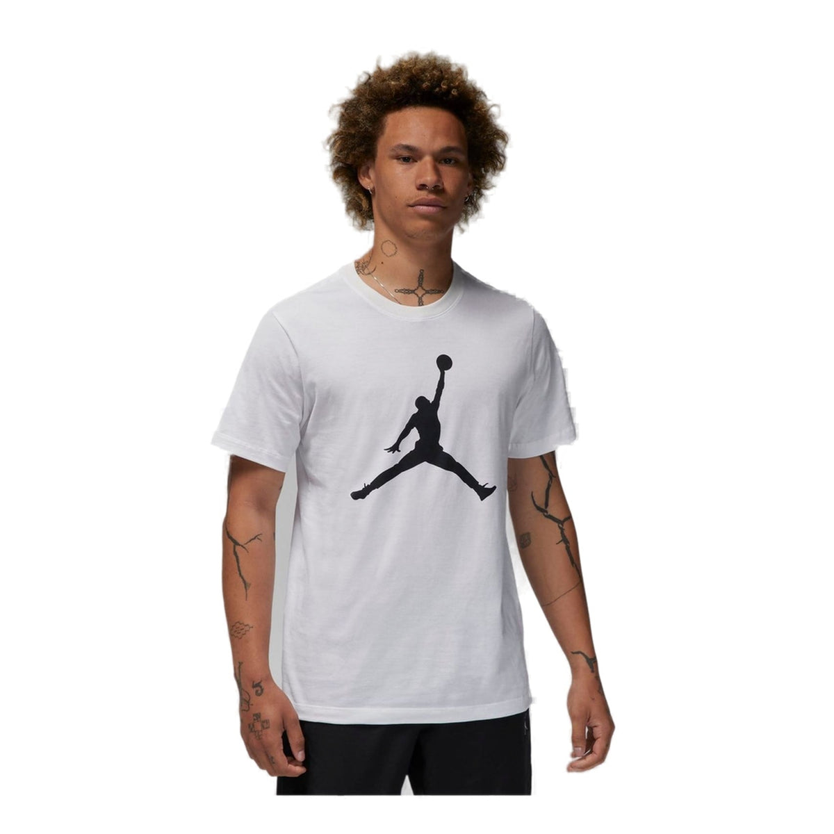 Men's Air Jordan SS22 Logo Pattern Printing Round Neck Short Sleeve White T-Shirt CJ0922-100