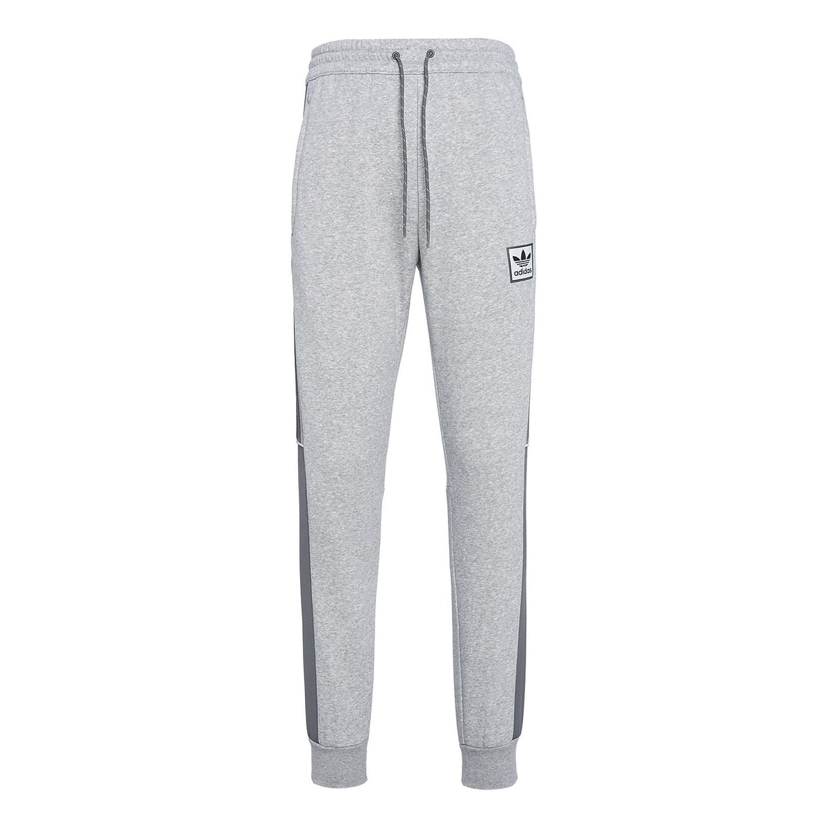 adidas originals Casual Logo Solid Color Sports Bundle Feet Pants Gray GU9421