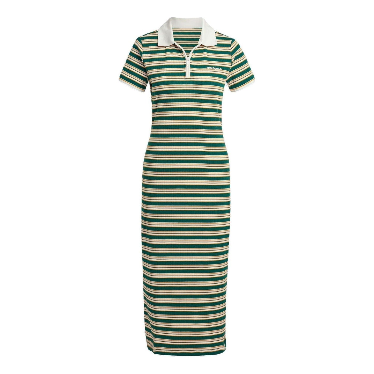 (WMNS) adidas '80S Stripes Dress 'Green Yellow White' Asia Sizing JC6178