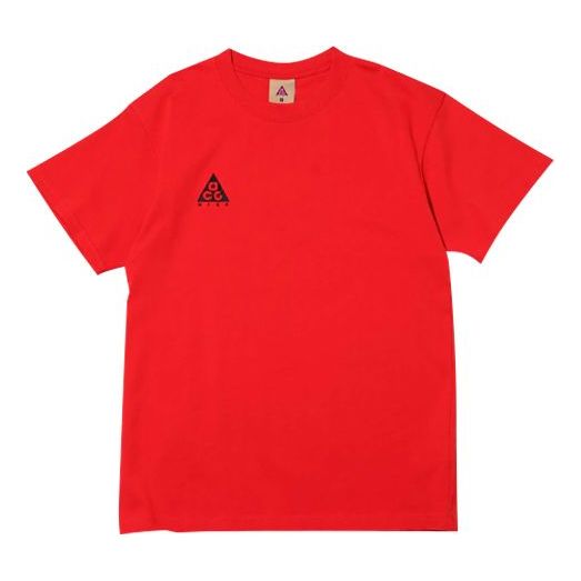 Nike x ACG Small Logo Casual Short Sleeve Large Red BQ7343-657
