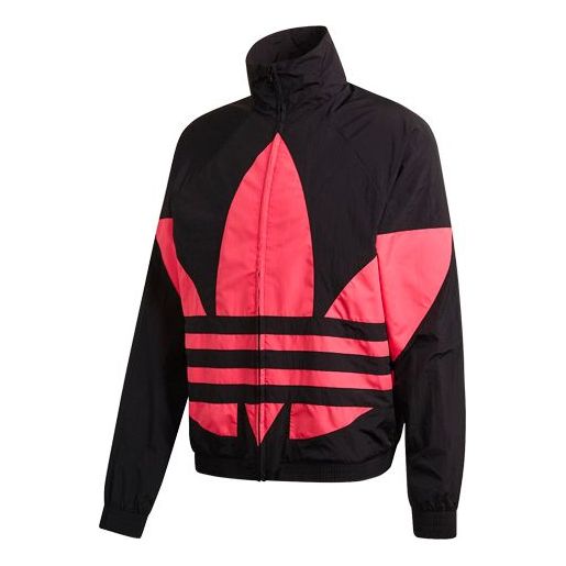 adidas originals Stand Collar Sports Jacket Black Pink GJ0611
