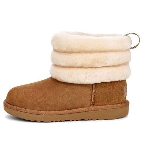 (PS) UGG Fluff Mini Quilted Fleece Lined Brown 1103612T-CHE