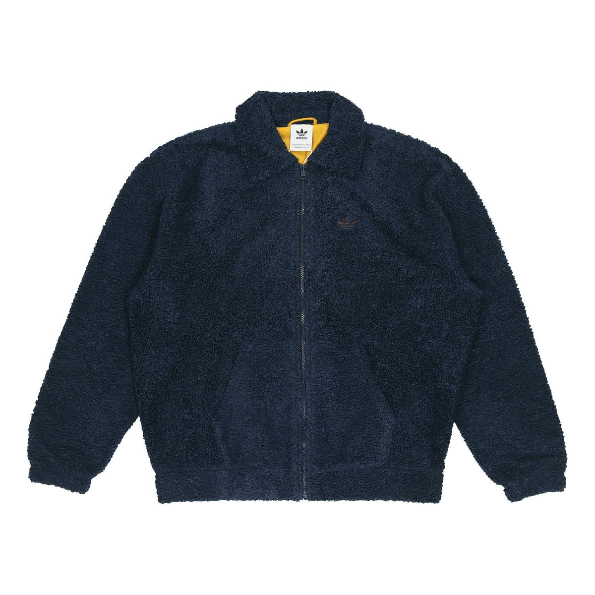 adidas originals Embroidered Logo lapel lamb's wool Sports Jacket Navy Blue GD3532