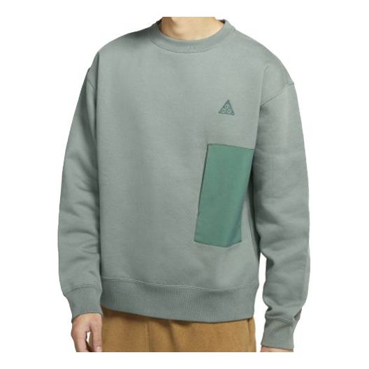 Nike x ACG Contrasting Colors Pocket Fleece Sports Round Neck Pullover Green CV0683-365