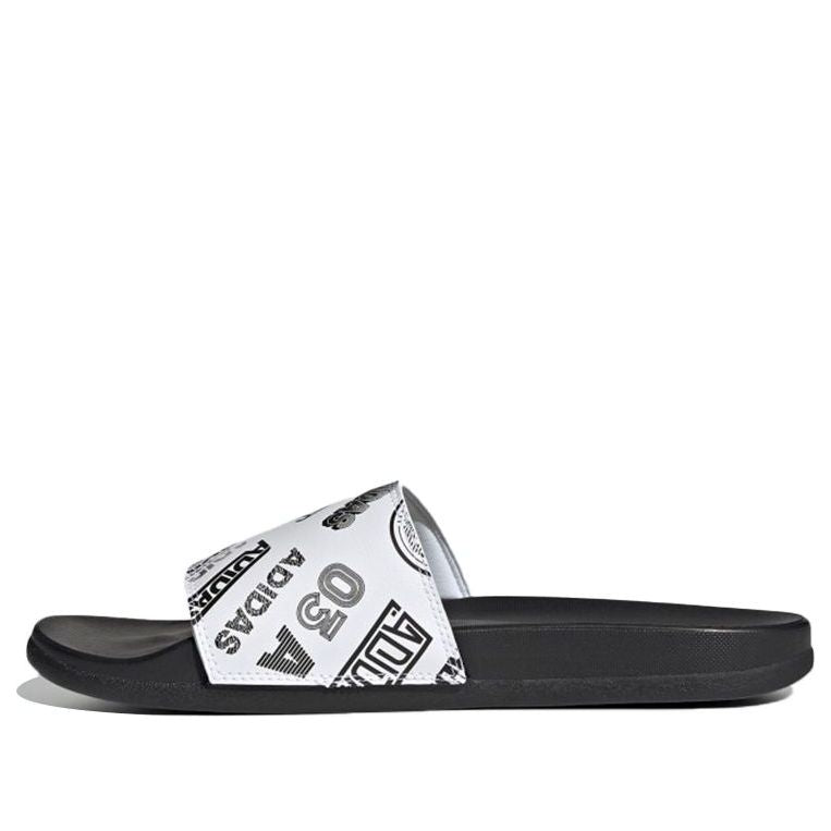 adidas Adilette Comfort Slide 'All Over Logos - White' FZ1751