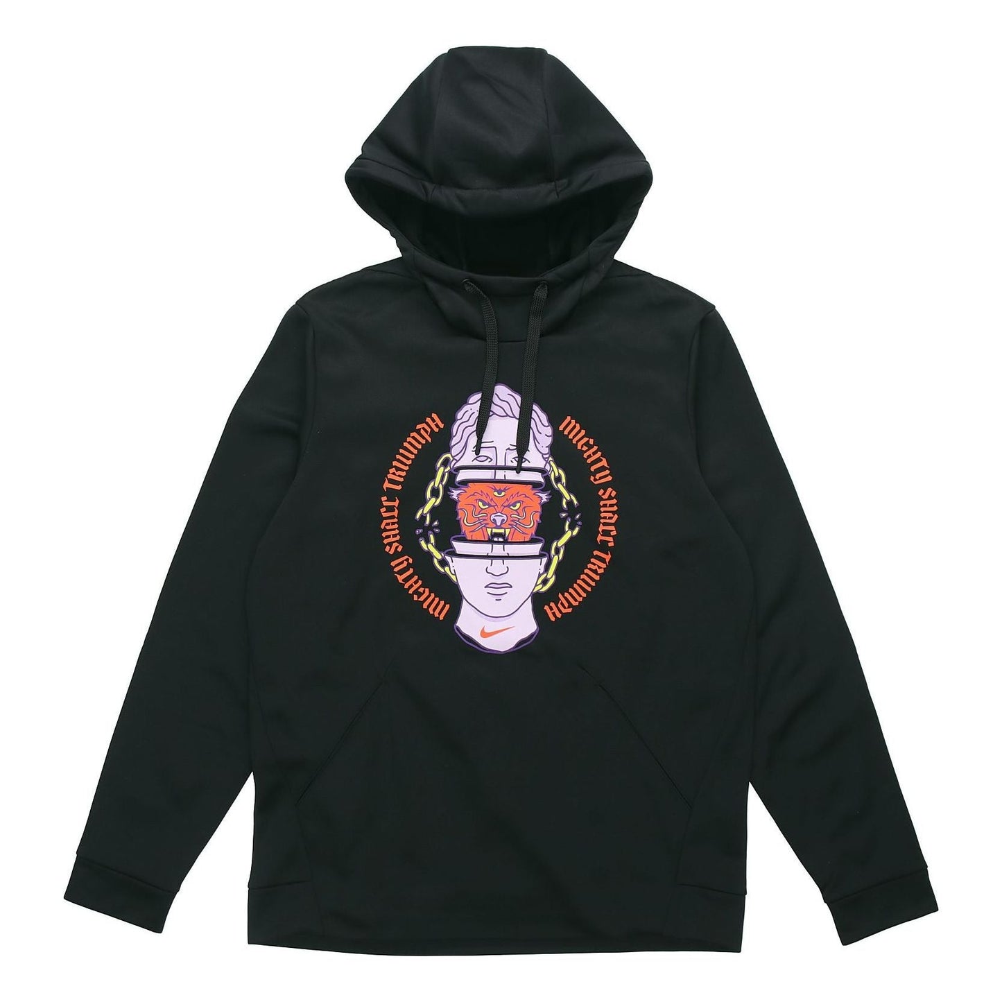 Nike Therma Abstract Pattern Pullover Training Fleece Lined Black CK4585-010