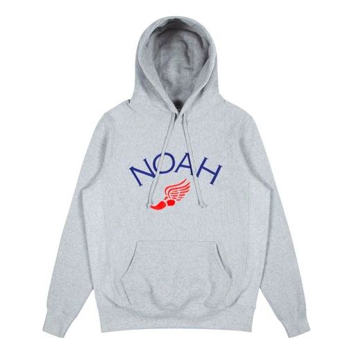 NOAH Winged Foot Embroidered Logo Unisex Gray NOAH-SS20-002