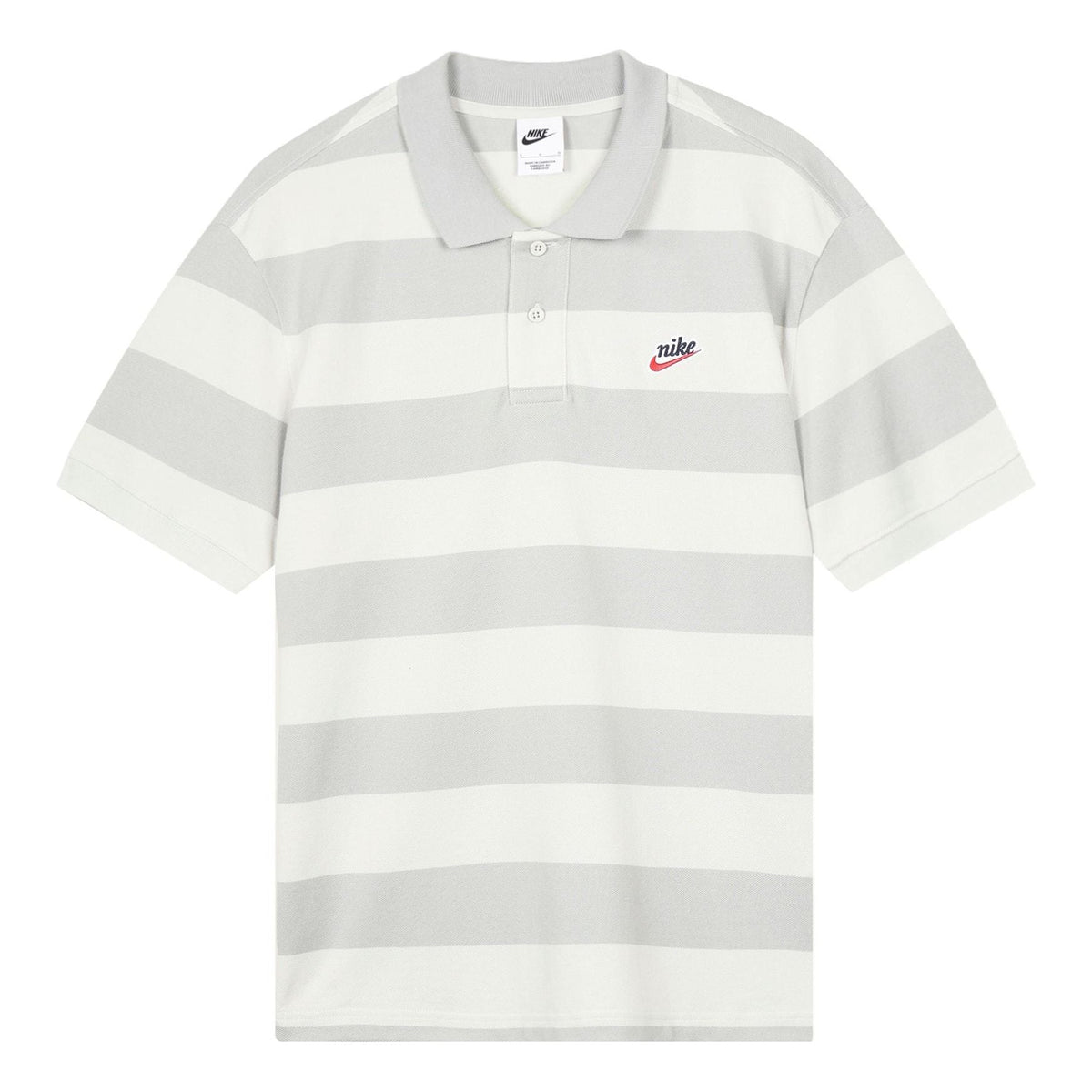 Nike Sportswear Heritage Stripe Colorblock Short Sleeve Polo Shirt Gray / Yellow CU4433-028