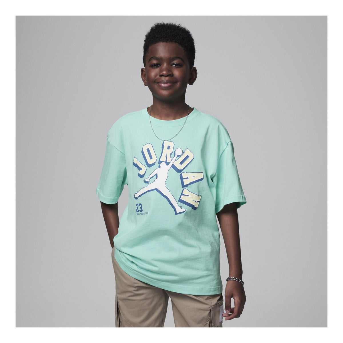(GS) Air Jordan Varsity Jumpman Graphic T-Shirt 'Mint Green' FV2530-323