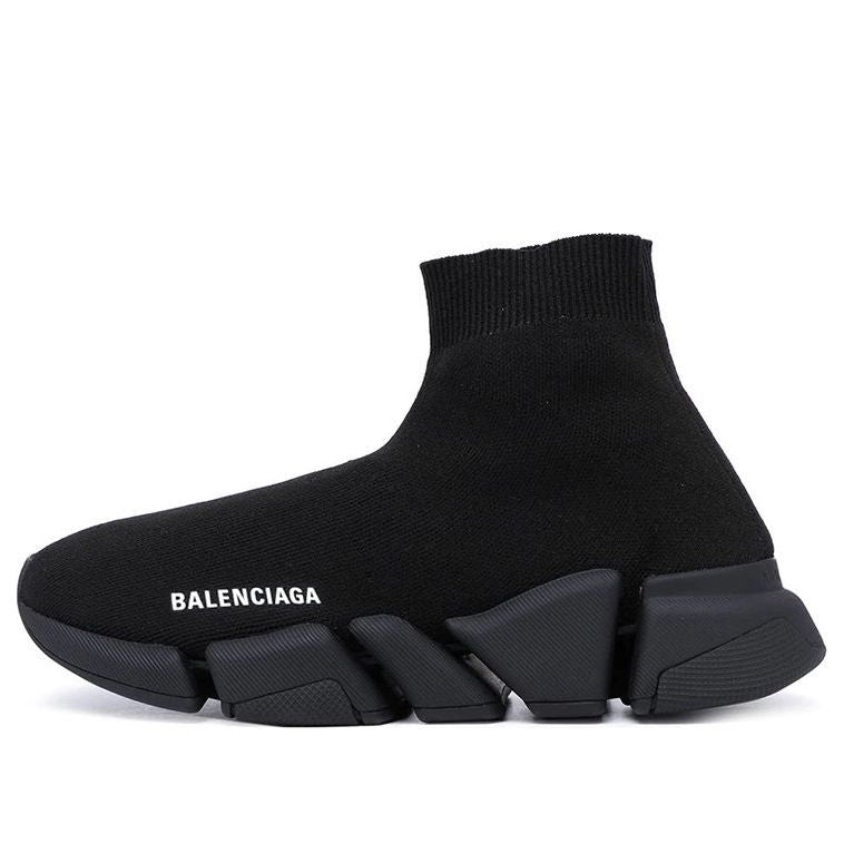 (WMNS) Balenciaga Speed 2.0 Sneakers 'Black Shiny Knit with Black Sole Unit' 636833W2AF31000