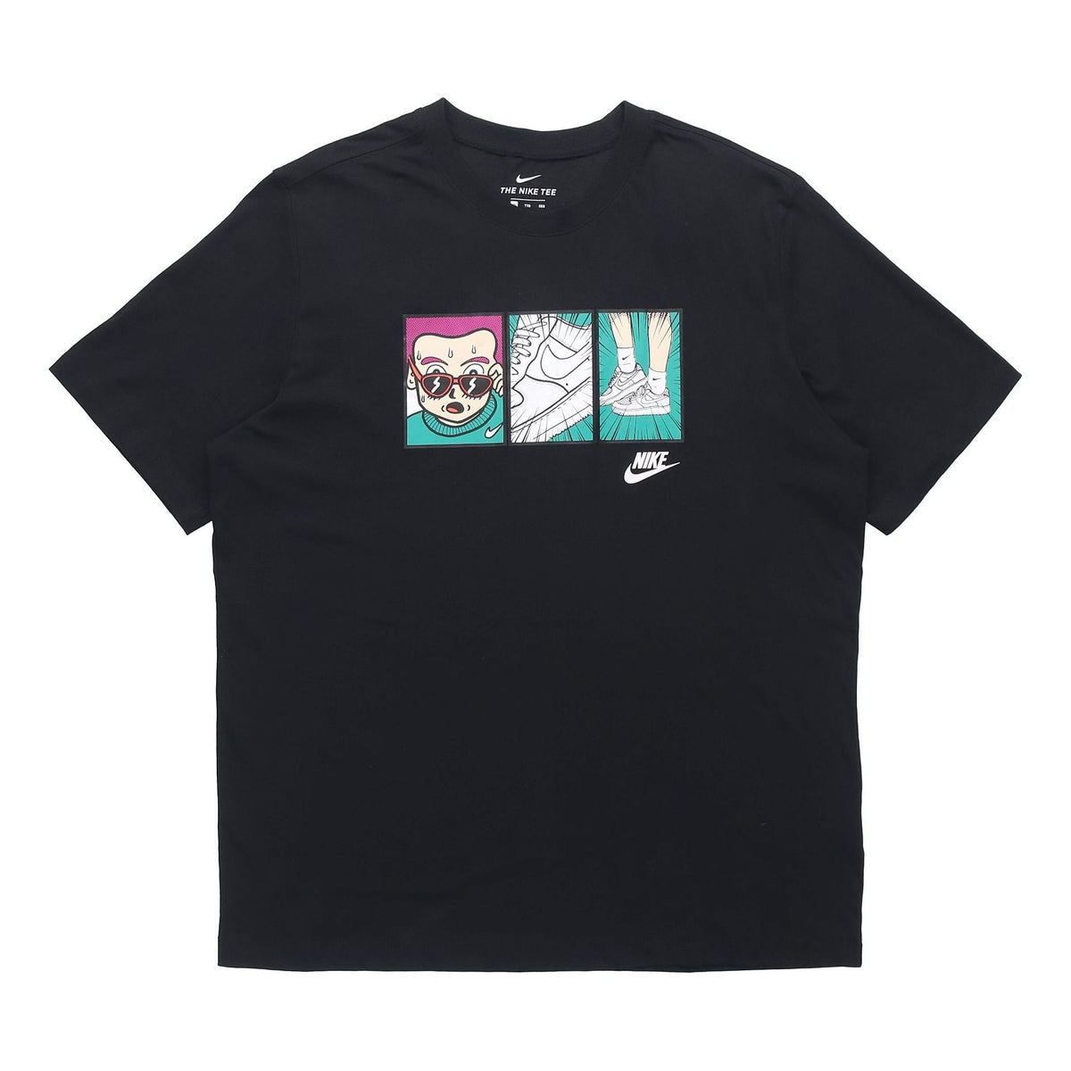 Nike Cartoon Printing Round Neck Pullover Short Sleeve Black DH0012-010