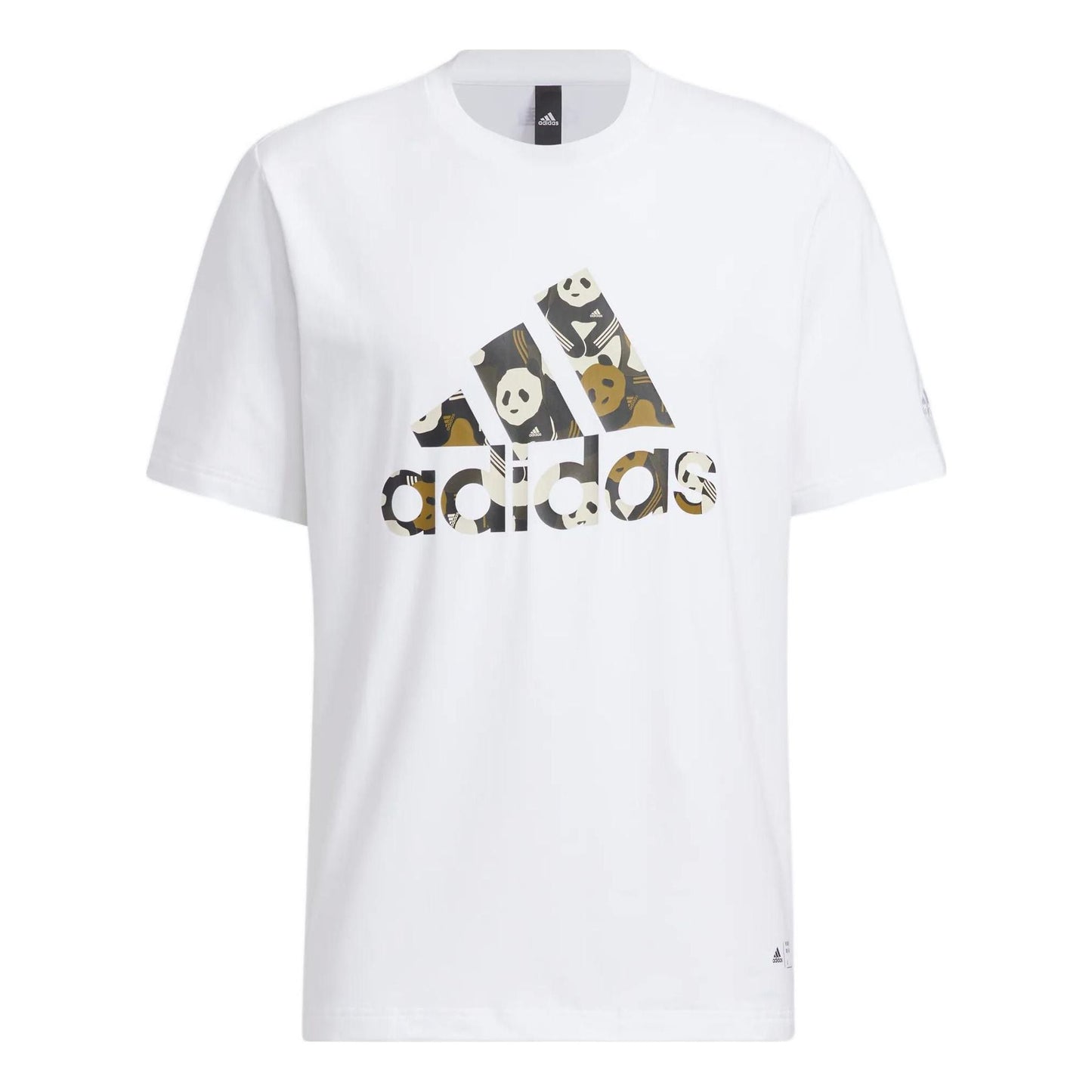 adidas Solid Color Logo Athleisure Casual Sports Short Sleeve Unisex White HS4394