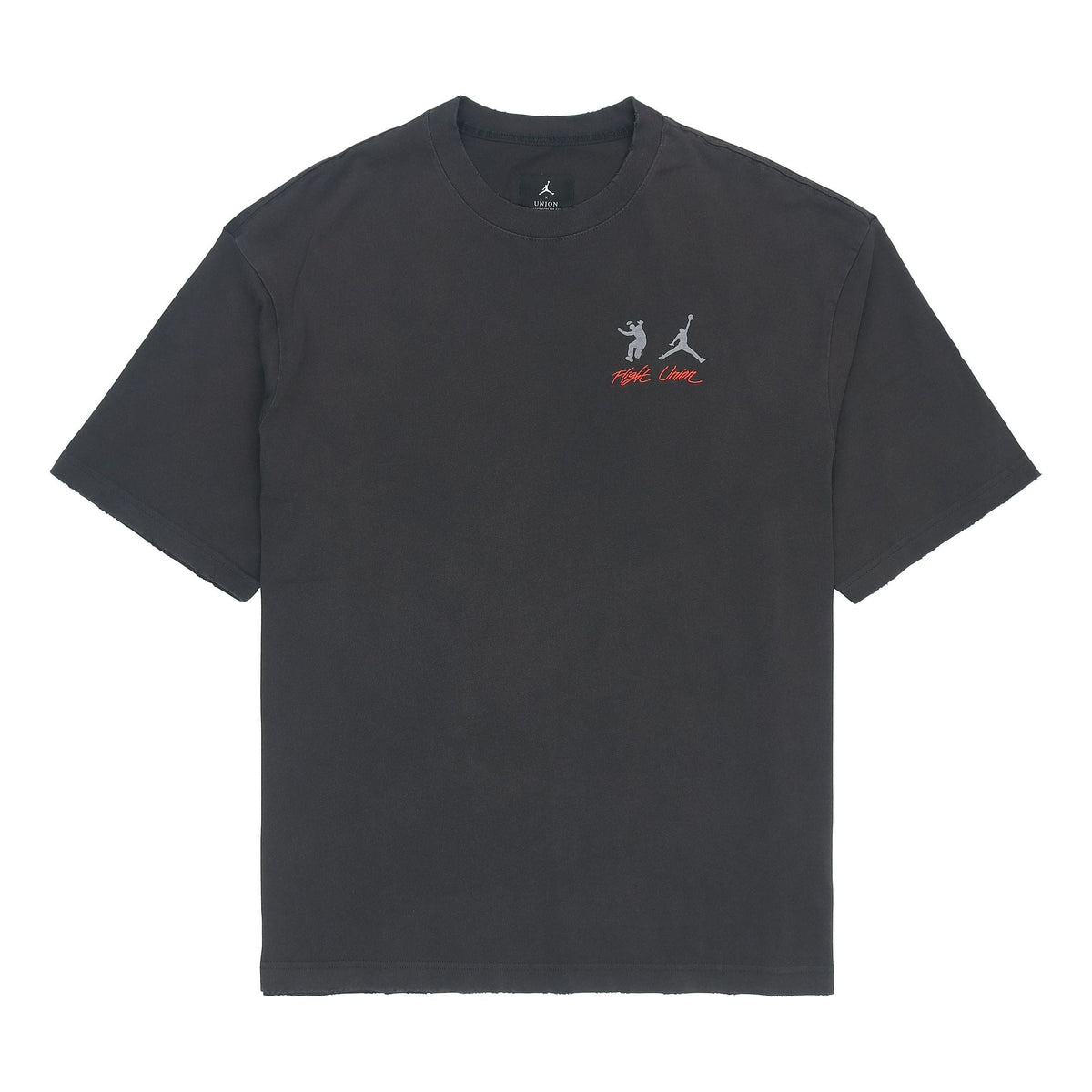 Air Jordan x union Crossover SS22 Solid Color Breathable Logo Round Neck Short Sleeve Asia Edition Black DM2844-045