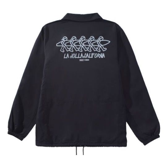 PJs Vigor Surf Small Printing Series Loose Casual Alphabet lapel Jacket Unisex Black 20SSJK1004-P