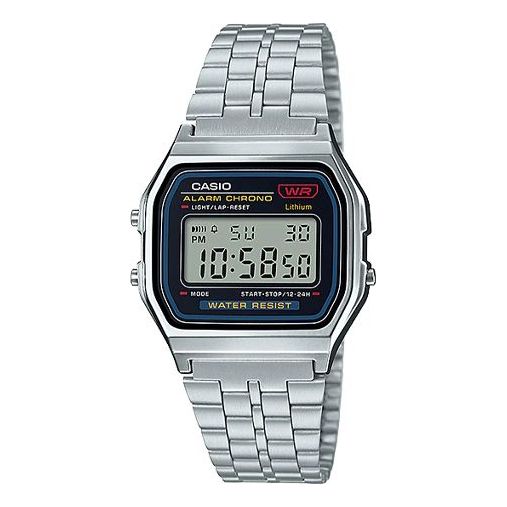 CASIO Youth Digital Cube Watch 'Metallic Silver Black' A159WA-N1