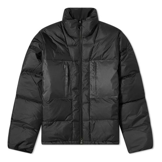Nike x ACG Down Fill Jacket Zipper Stand Collar Down Jacket Black CD7660-010