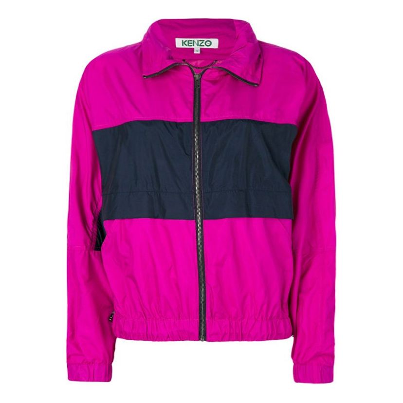 KENZO polyester Stripe Short Jacket Rose Red F762BL062560-26