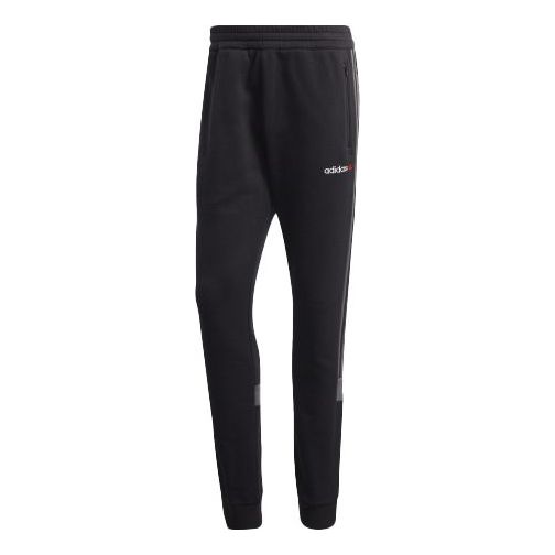 adidas originals Linear logo Casual Sports Pants Black FT9278