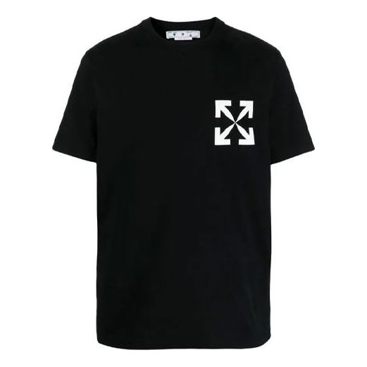 Off-White Chest Printing Short Sleeve Black OMAA027C99JER0021001