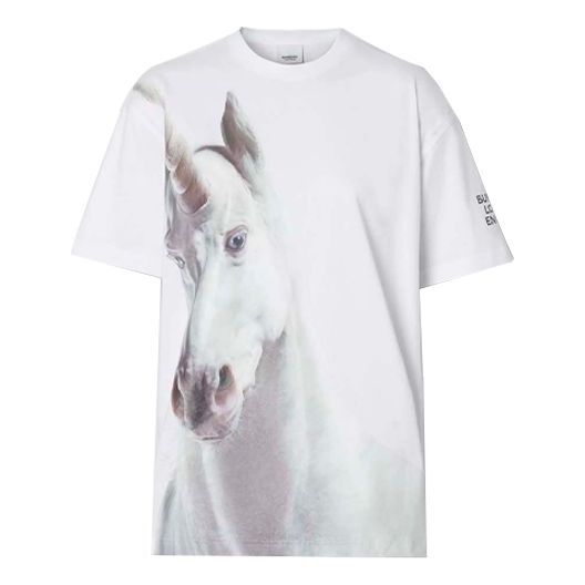Burberry SS21 Pattern Printing Short Sleeve White 80173521