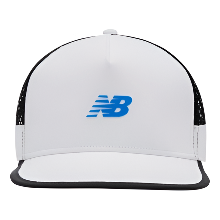 New Balance Speed Run Logo Trucker Cap 'White Blue' LAH13001-WT