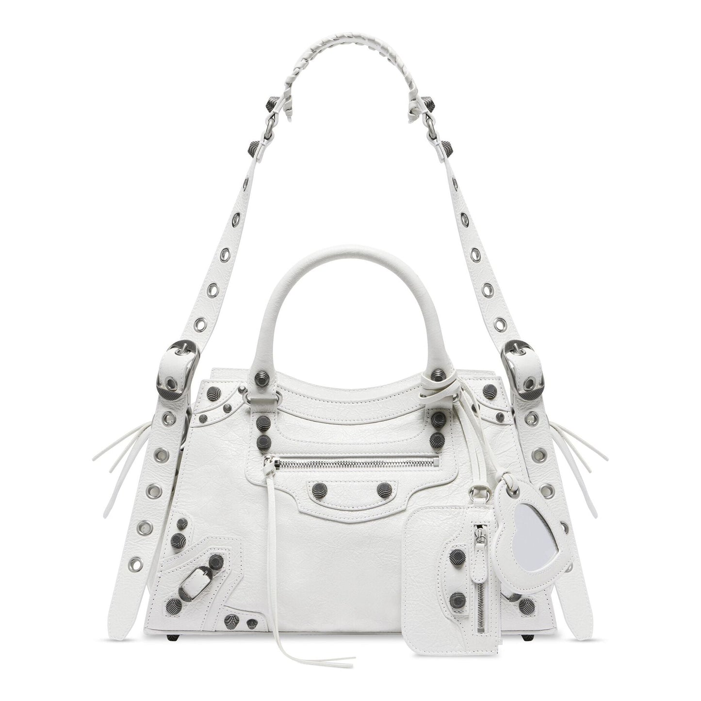 (WMNS) Balenciaga Neo Cagole City Small Handbag 'Optic White' 736046210B09104