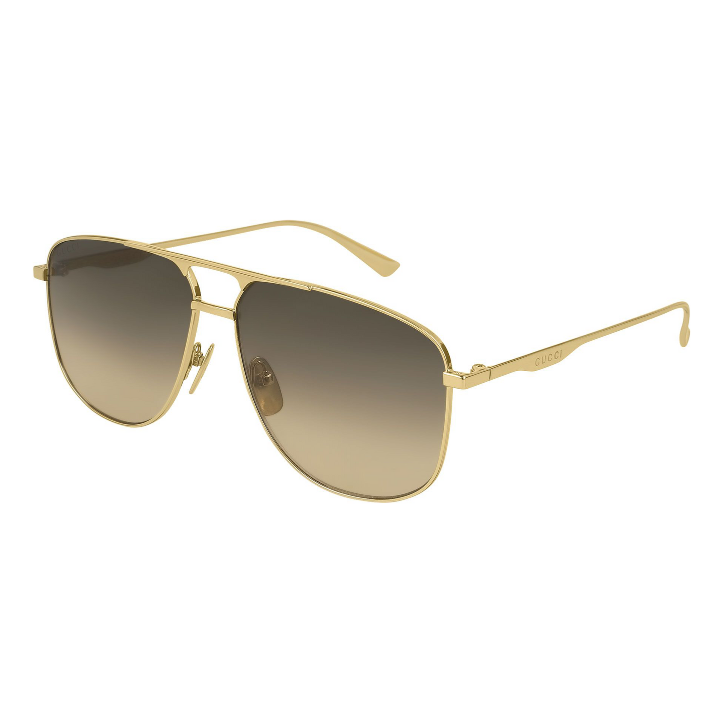 Gucci Series Business travel Version Lens aviator Sunglasses Gold Color GG0336S-001