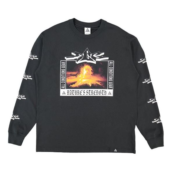 Men's Nike x ACG Printing Round Neck Pullover Black DJ1140-010