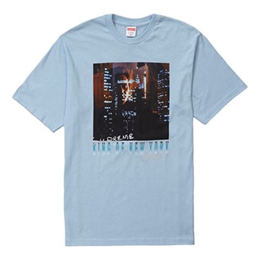 Supreme SS19 Christopher Walken King Of New York TeeLight Blue SUP-SS19-241