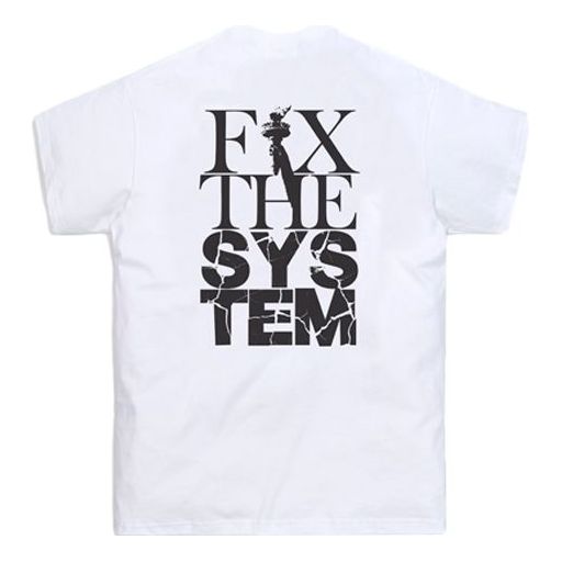 KITH fix the system tee box Logo Short Sleeve Alphabet Unisex White KH3FIX-101