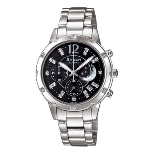 CASIO SHEEN Waterproof Stainless Steel Strap Black Analog SHE-5017D-1A