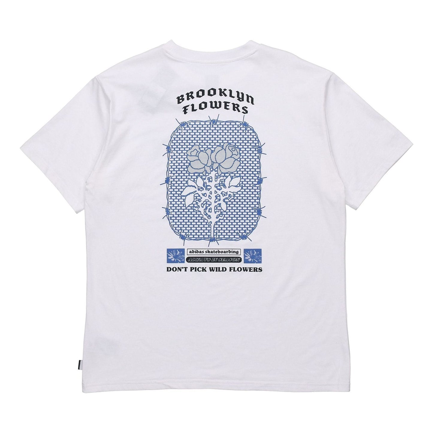 adidas originals Bk Tee Back Printing Sports Round Neck Short Sleeve White EC7298