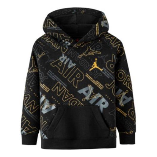 (PS) Air Jordan Logo Pullover Parka 'Black Gold' JD2242049GS-001