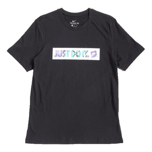 Nike just do it Athleisure Casual Sports Short Sleeve Black BQ0170-010