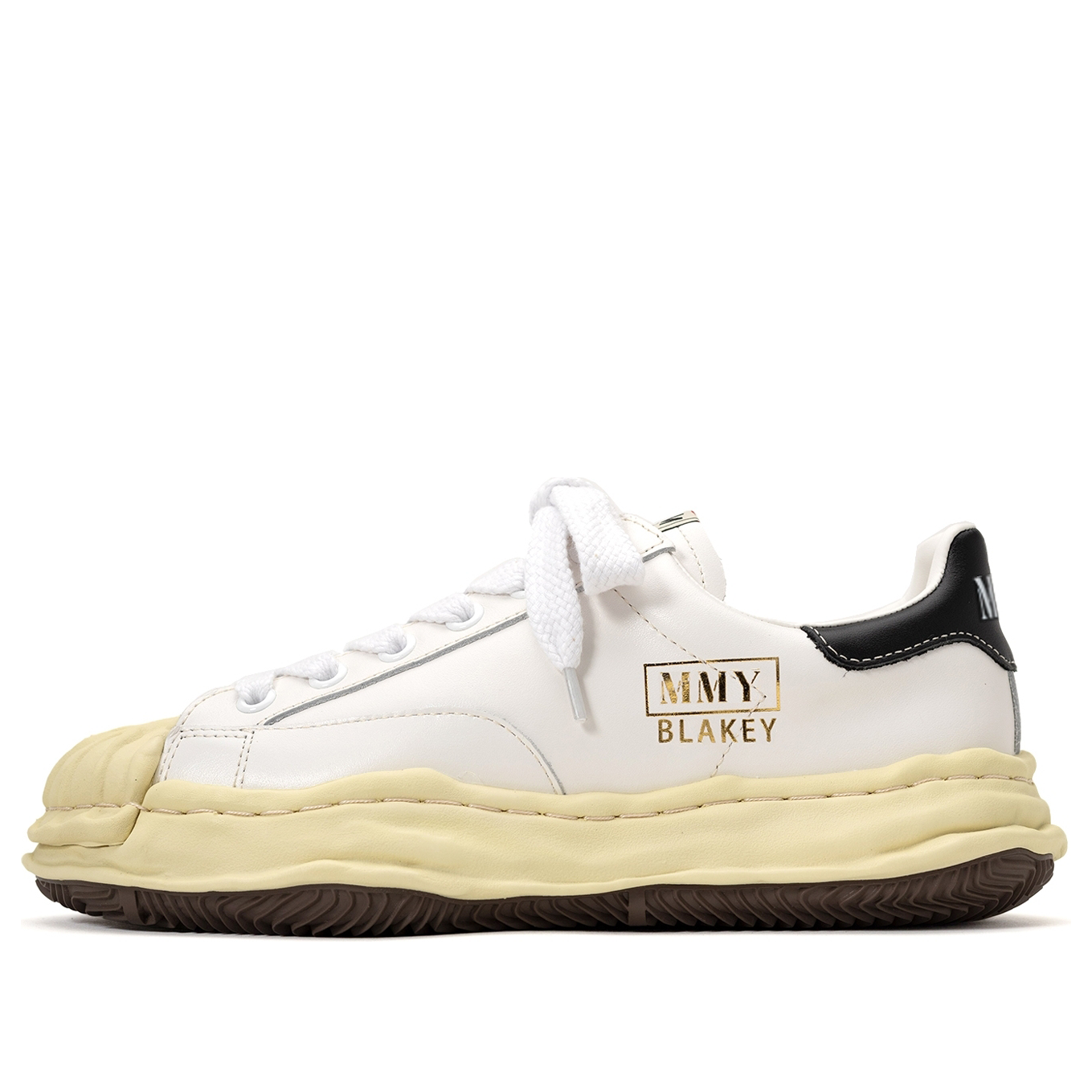 Maison MIHARA YASUHIRO BLAKEY VL OG Sole Leather Low-top Sneaker 'White' A09FW731-WHT