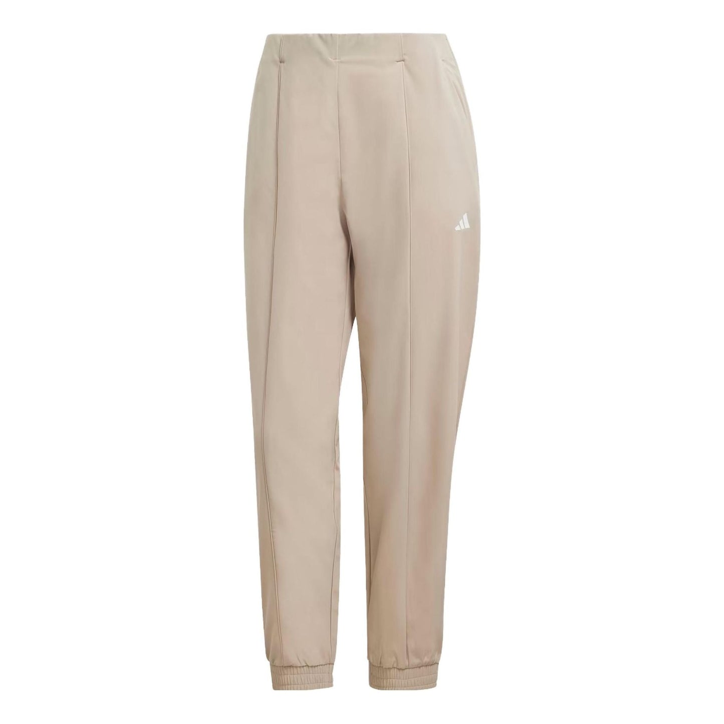 (WMNS) adidas Logo Aeroready Train Essentials Minimal Branding Woven Pants 'beige' IJ5924