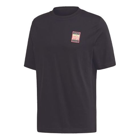 adidas originals Logo Round Neck Short Sleeve Black FR0589