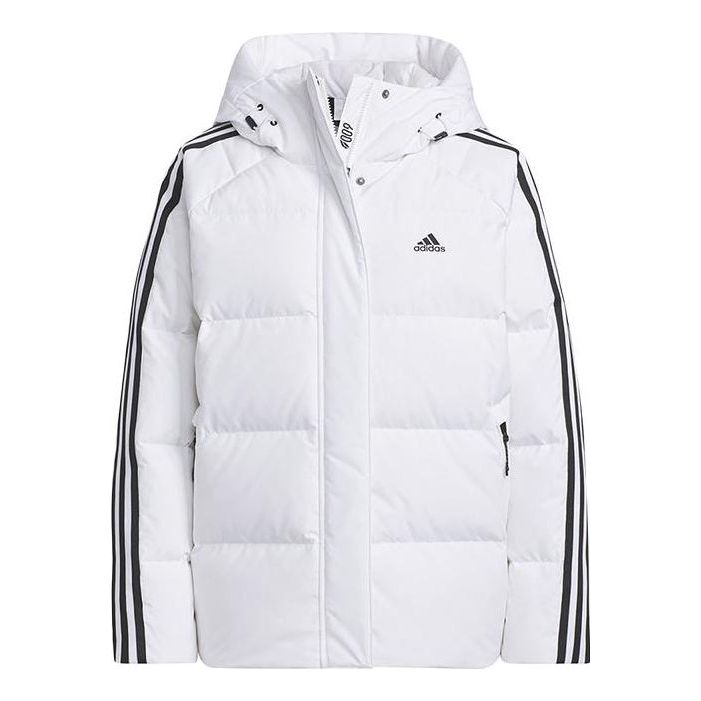 (WMNS) adidas Three Stripes Puffer Down Jackets Asia Sizing 'White' IT8721