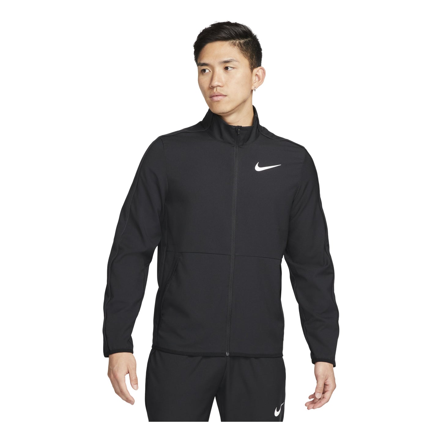 Nike Dri-FIT Solid Color Quick Dry Woven Training Sports Jacket Black DM6620-011
