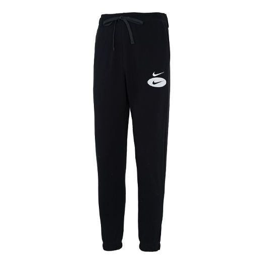 Men's Nike Logo Embroidered Training Bundle Feet Sports Pants/Trousers/Joggers Autumn Black DM5472-010
