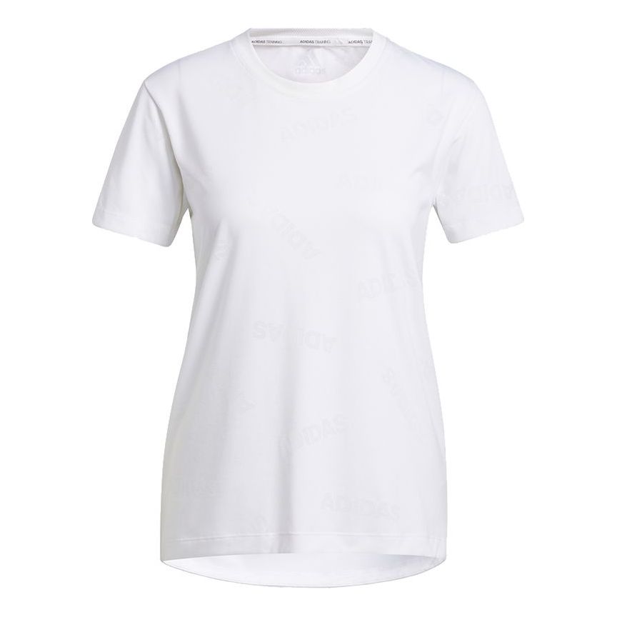 (WMNS) adidas Aeroknit Tee Training Sports Quick Dry Short Sleeve White T-Shirt GQ9430