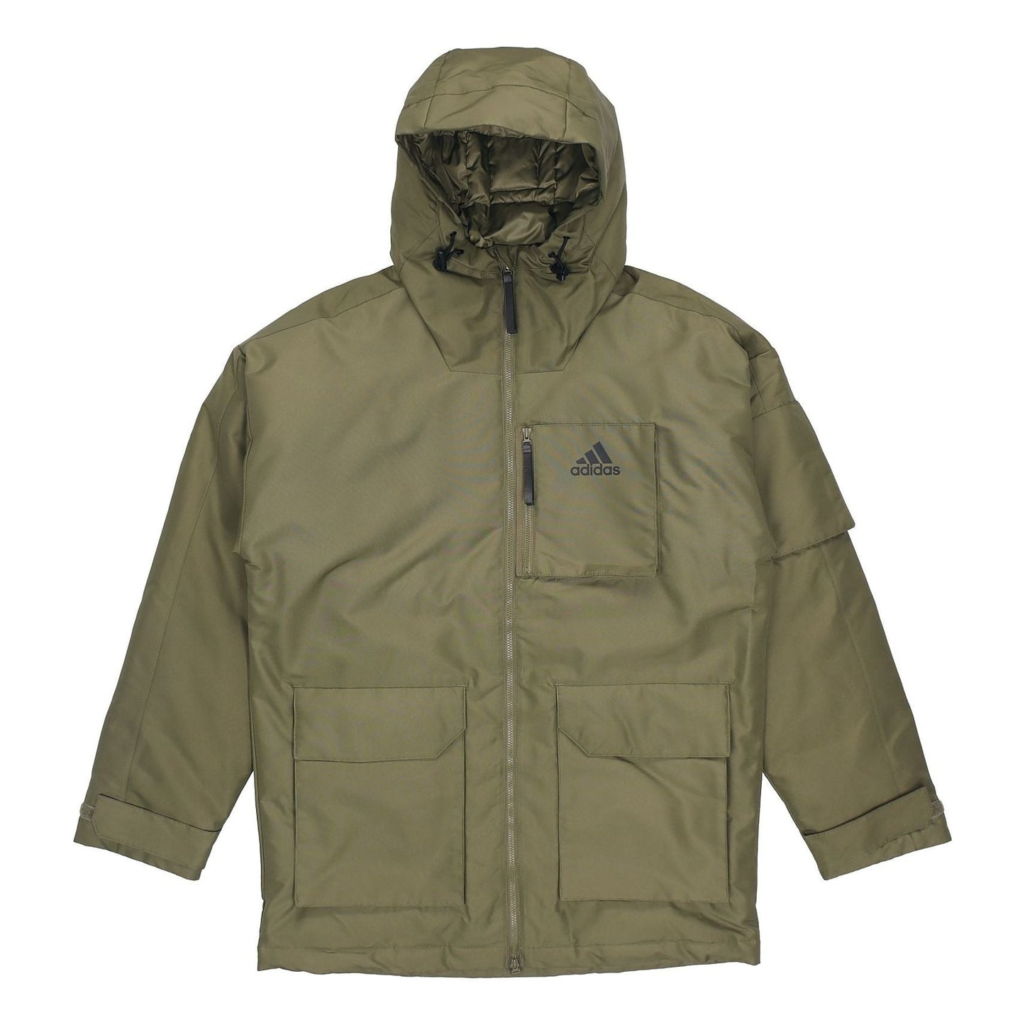 adidas Outdoor Sports hooded down Jacket Olive Green H61734