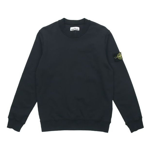 Men's STONE ISLAND Garment Dyed Crew Sweat Casual Navy Blue 721563051-V0020
