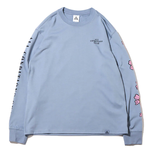 Nike x ACG SS22 Flowers Alphabet Printing Casual Long Sleeves Blue DQ4959-493