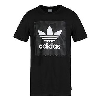 adidas originals Logo Casual Sports Short Sleeve Black CF3097