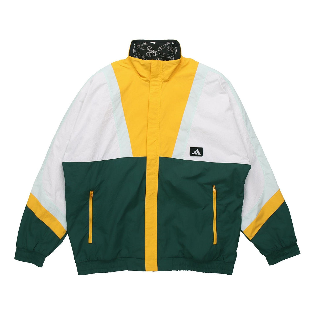 adidas UB JKT SILO Logo Casual Sports Colorblock Jacket Forest Green GM4444
