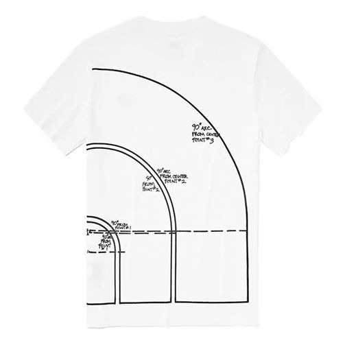 Men's THE NORTH FACE SS20 Geometry Pattern Logo Quick Dry Short Sleeve White 4998-FN4