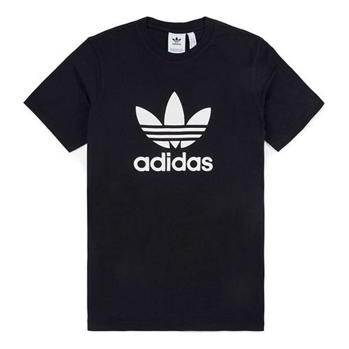 adidas originals Alphabet Printing Pattern Breathable Short Sleeve Black CW0709