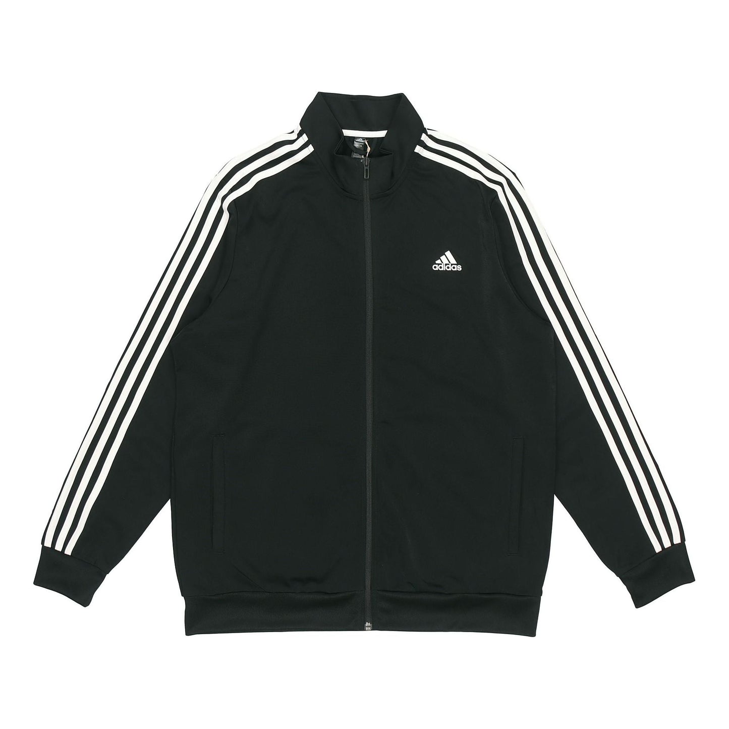 Men's adidas 3s Tt Tric Stripe Sports Stand Collar Jacket Autumn Black H46099
